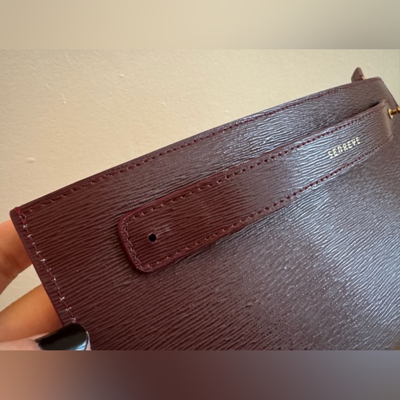 Senreve braceletlet pouch clutch maroon burgundy - Picture 3 of 8
